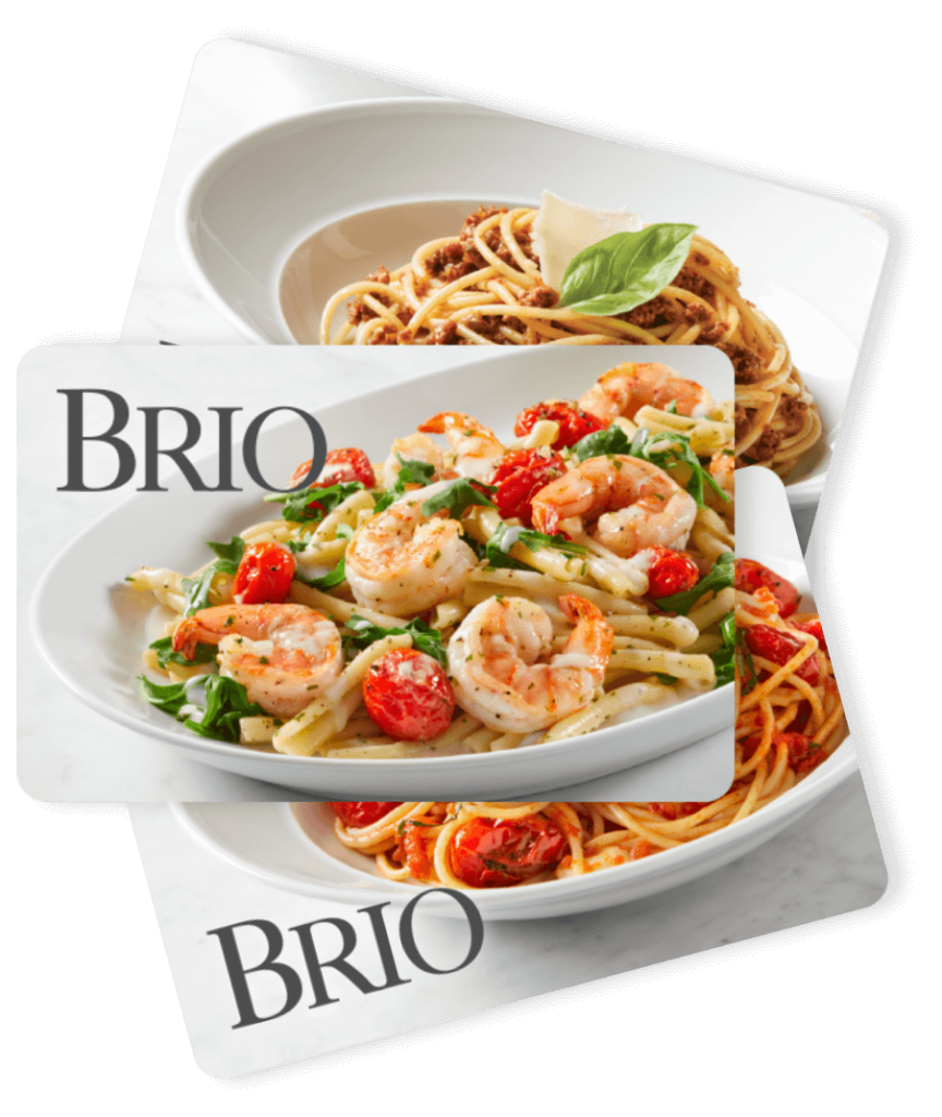 Brio's gift cards