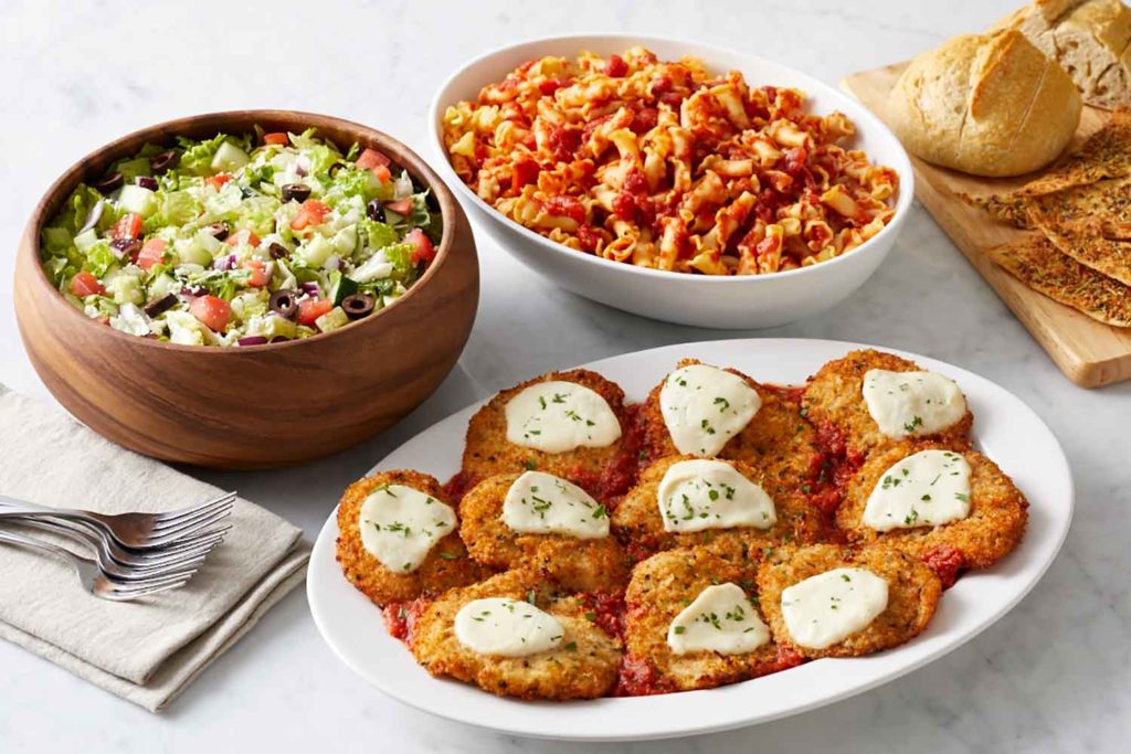 Brio's Chicken Parmesan and Pasta Salad