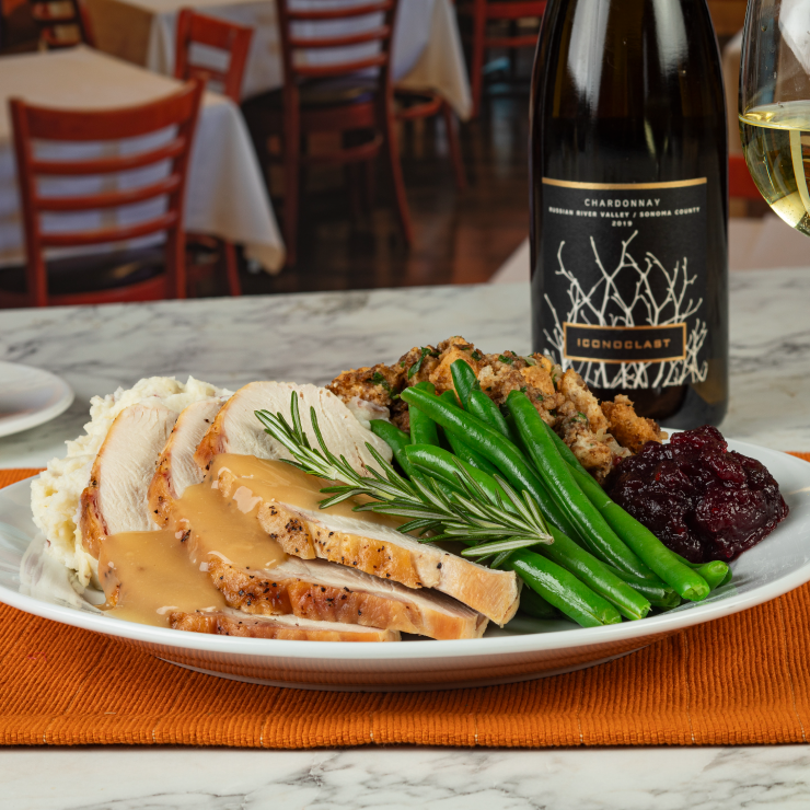 A Thanksgiving feast and wine at Brio